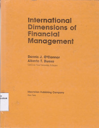 Image of International dimensions of financial management