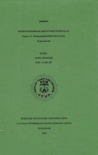 Image of Sistem informasi akuntansi penjualan pada CV. Makassar Indo Pratama